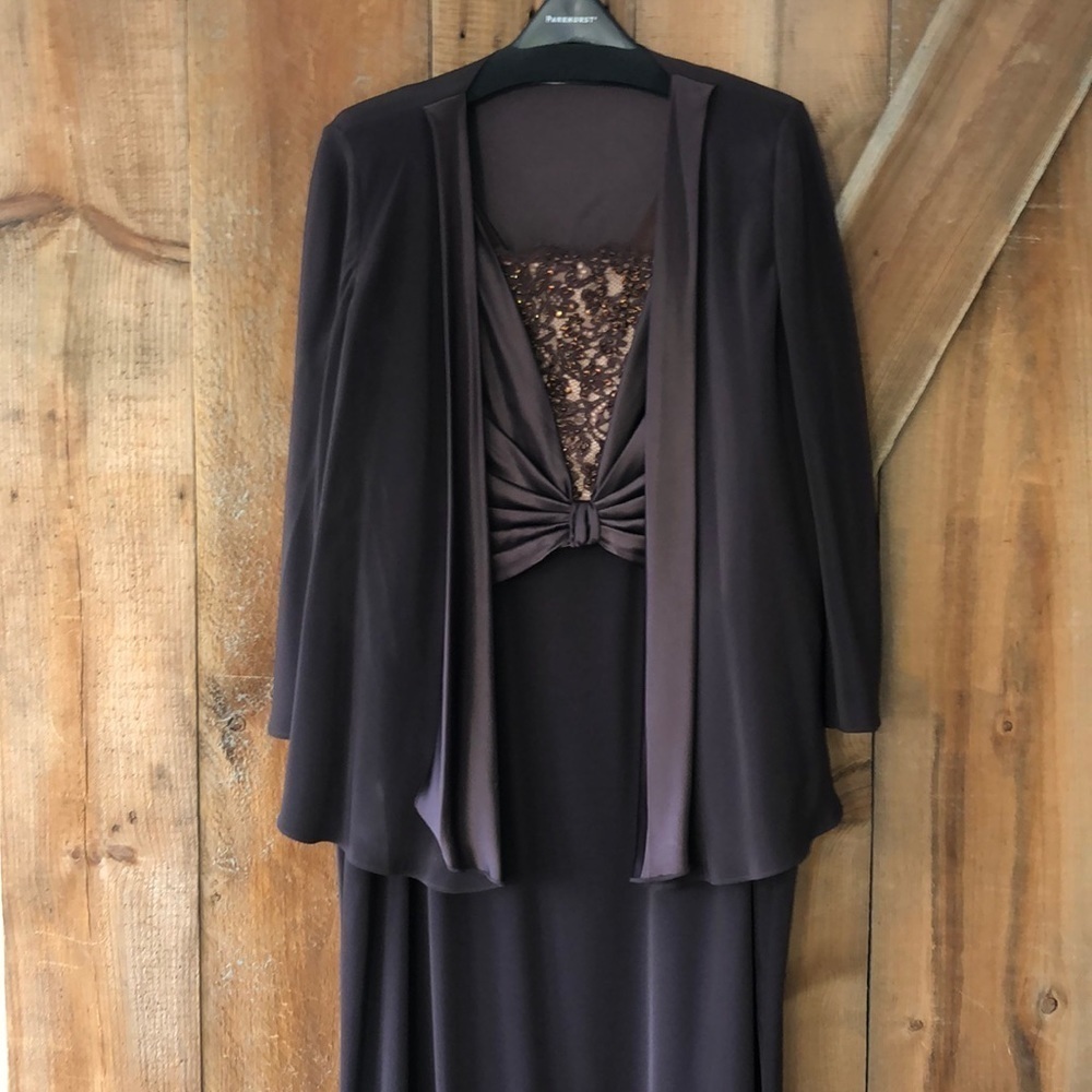 MONTAGE by Mon Cheri brown dress, 18WP